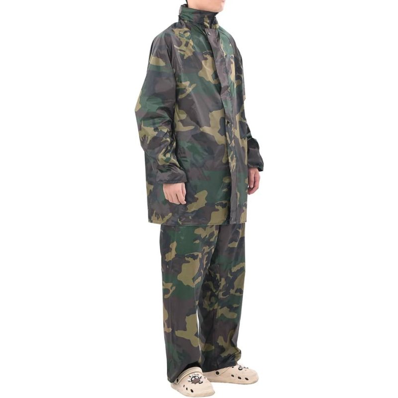 Vidaxl Combinaison De Pluie Avec Capuche 2 Pcs Hommes Camouflage Xxl