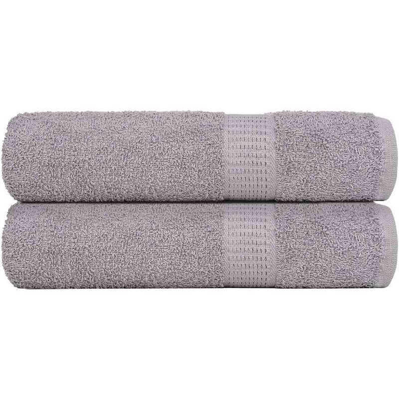 Vidaxl Essuie-Mains 2 Pcs Gris 50x100 Cm 360 G/M² 100% Coton