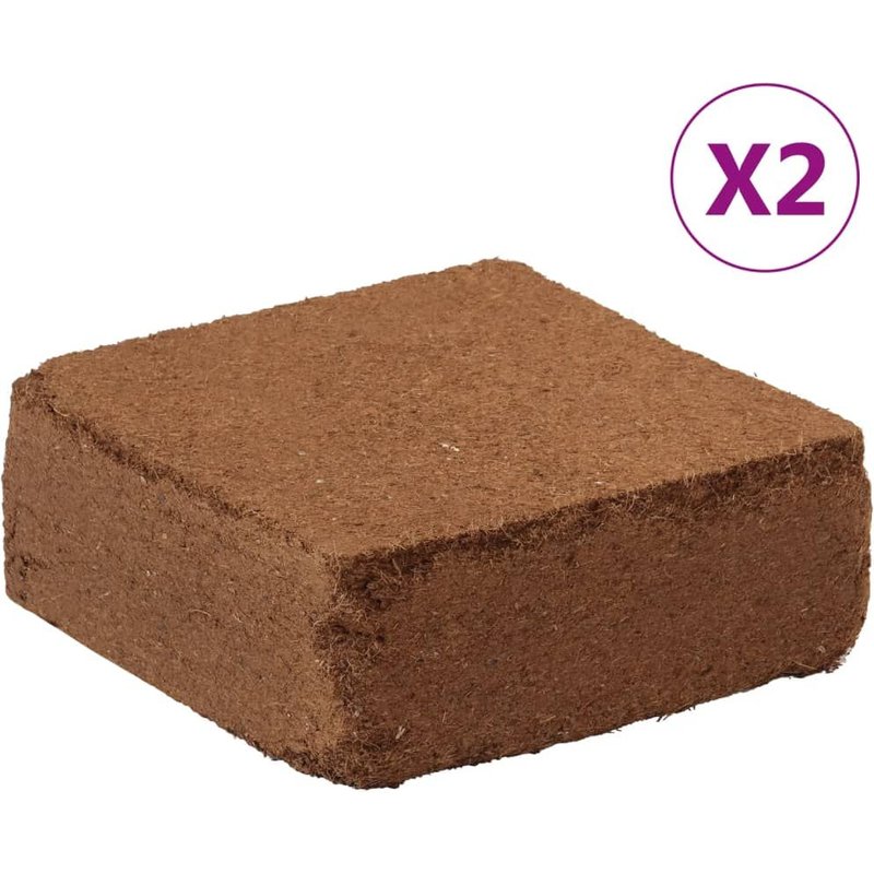Vidaxl Blocs De Noix De Coco 2 Pcs 5 Kg Chacun 10 Kg Au Total