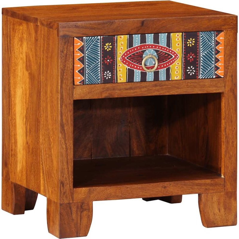 Vidaxl Table De Chevet 40x35x45 Cm Bois D'acacia Massif