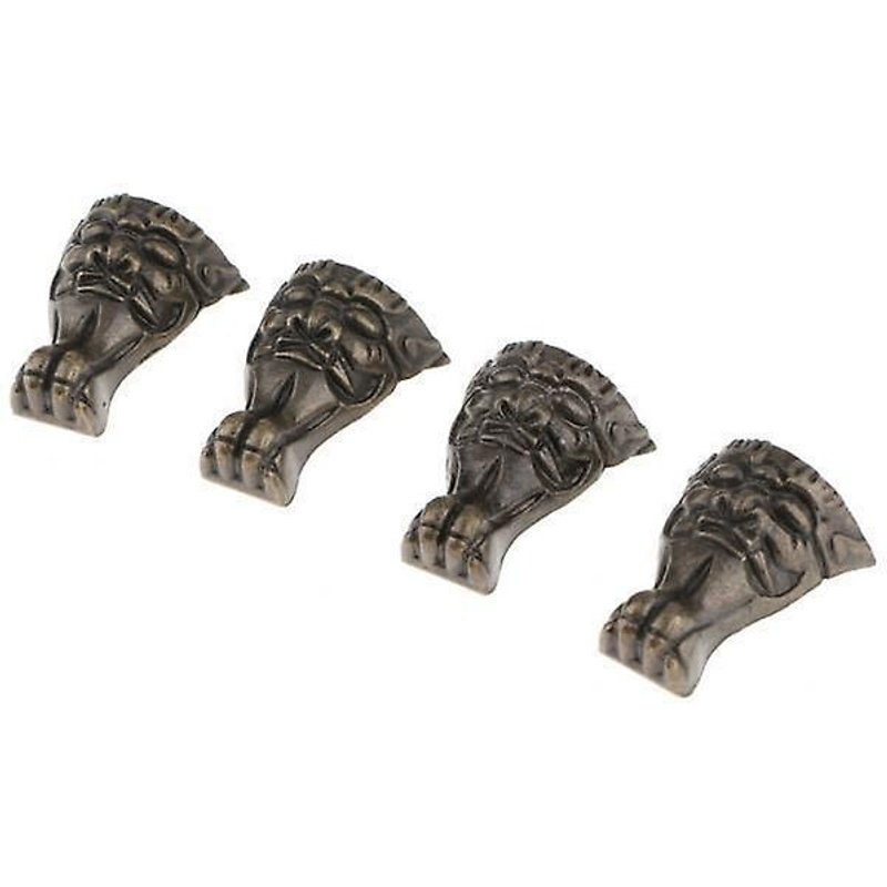 4x 4x Mini Beast Design Meubles Cabinet Leg Pieds Boîte En Bois Coffre Stand Pieds