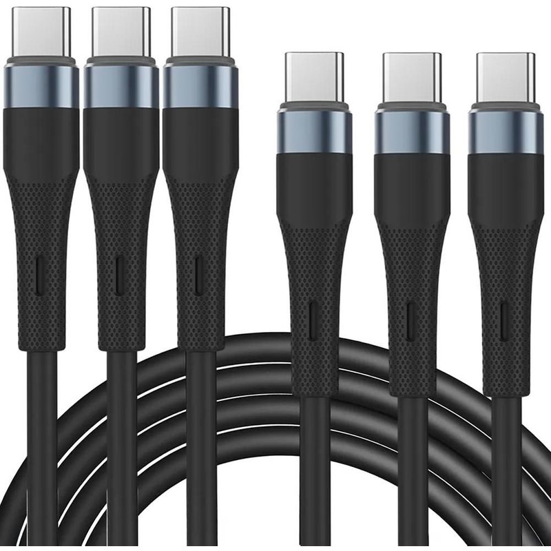 3x Câble USB-C vers USB-C 60W pour Xiaomi 14T/14T Pro, Xiaomi 14 Ultra, Xiaomi 13 13T 13T Pro 12/12T - Noir 1M - E.F.Connection