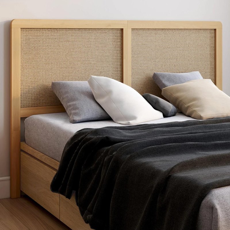 Tête De Lit Edhen Cannage Et Bois 160 Cm