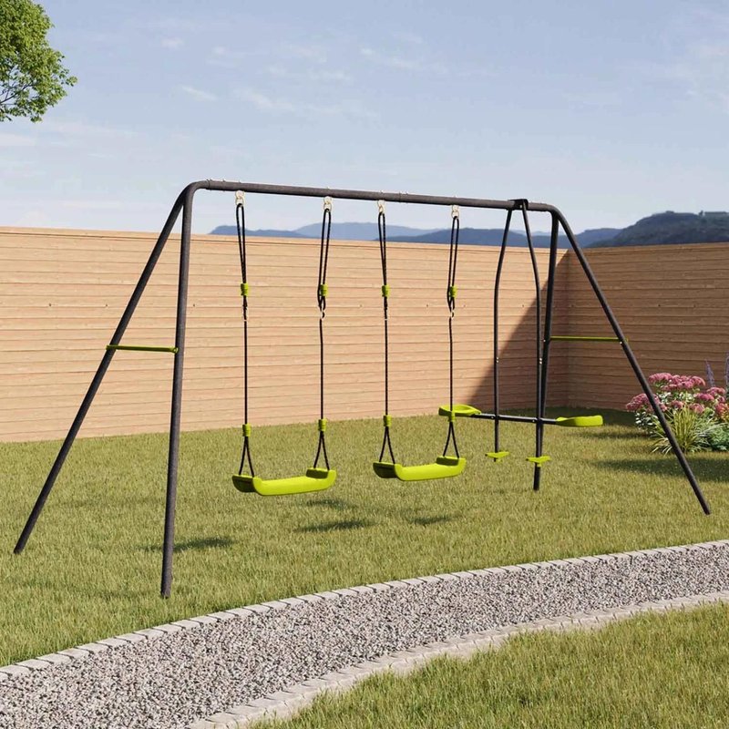Portique Balançoire 3 Agrès Pour Jardin Extérieur