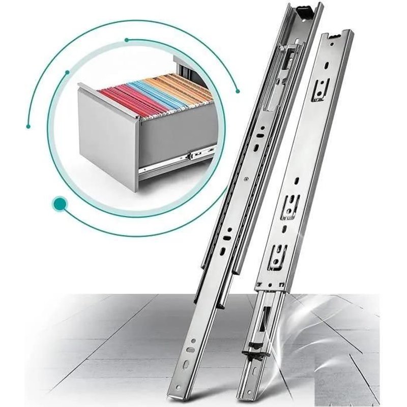 Aolisheng 1 Paire Glissières De Tiroir À Extension Complète 400 Mm Model A53