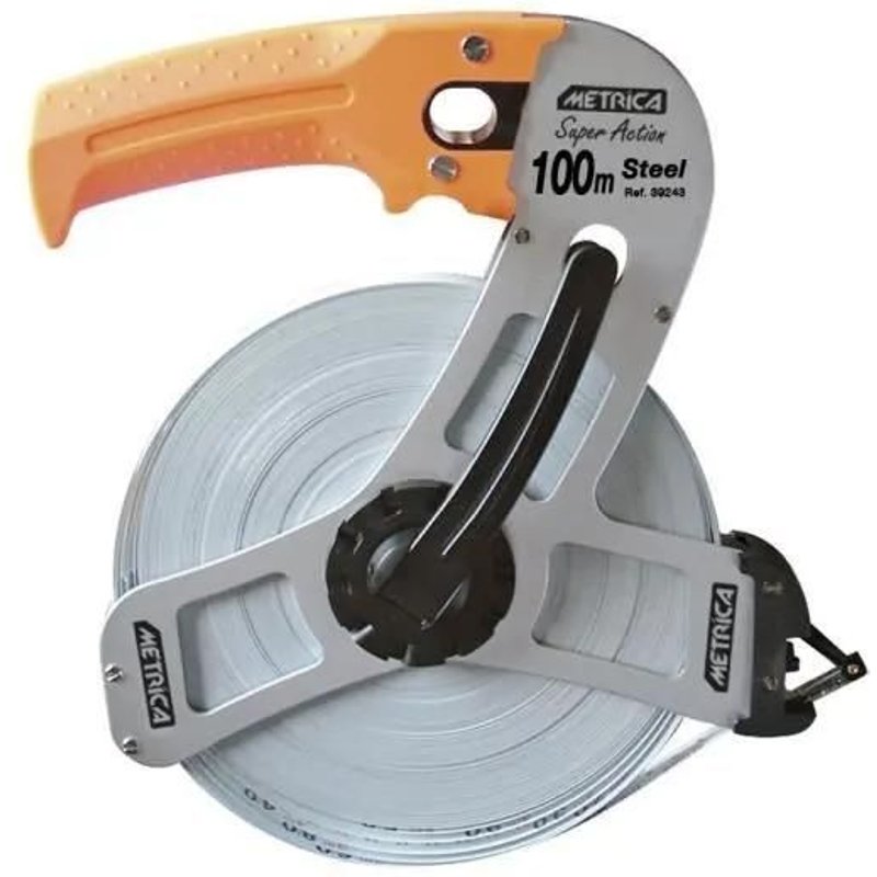 Mètre à ruban - Metrica - 39243 - Acier - 100m - Anti-glisse