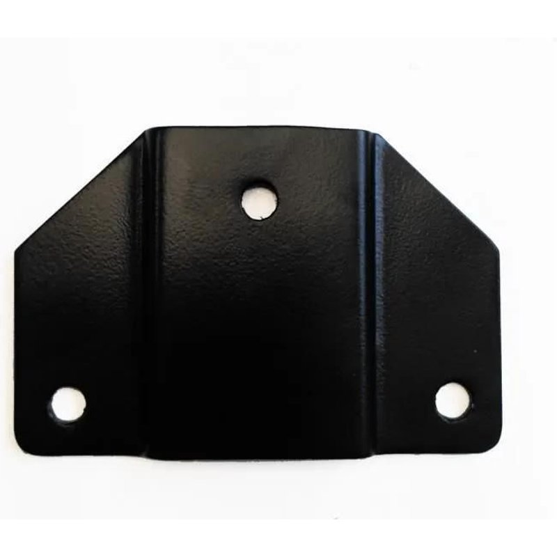 Plaque de montage en acier à visser - Noir - H.64 mm x l.98 mm