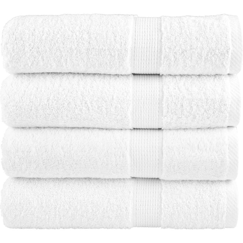 Vidaxl Serviettes De Bain De Qualité Supérieure Solund 4 Pcs Blanc