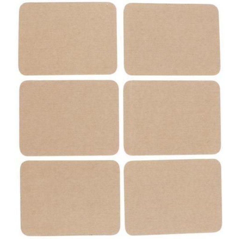 3x6pcs Iron On Jean Patches Jeans Kit De RĂ©paration Pour Veste De VĂȘtement Light Tan