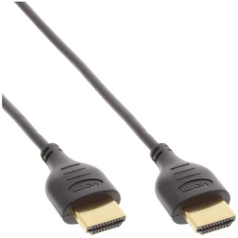 InLine Premium - Câble HDMI avec Ethernet - HDMI mâle pour HDMI mâle - 1.5 m - triple paire torsadée blindée - noir - support 4K