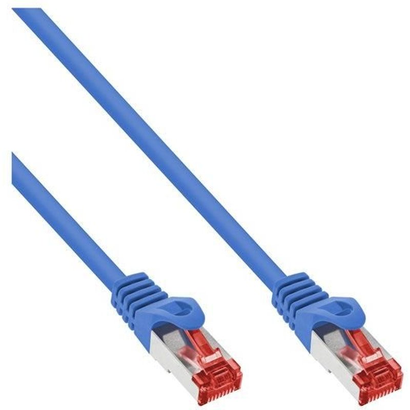 InLine - Cordon de raccordement - RJ-45 (M) pour RJ-45 (M) - 20 m - Paire torsadée blindée (SSTP) - CAT 6 - moulé - bleu
