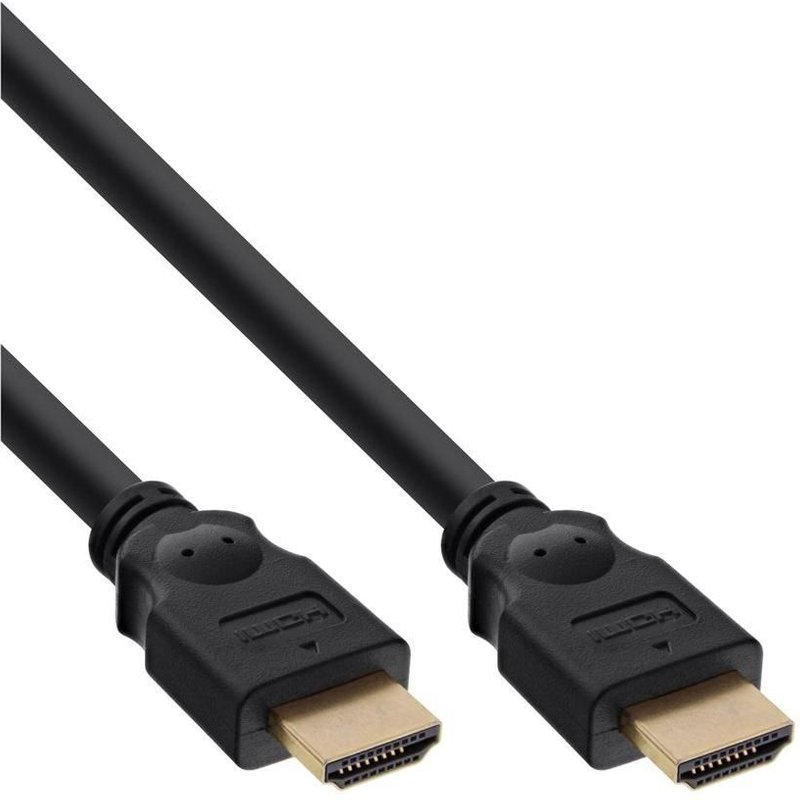 InLine High Speed - Câble HDMI - HDMI mâle pour HDMI mâle - 30 cm - noir - support 1080p