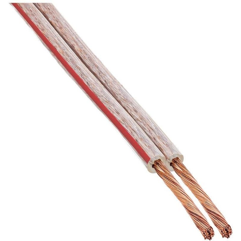 InLine - Câble de haut-parleur - 2.5 mm² - fil dénudé pour fil dénudé - 50 m - transparent