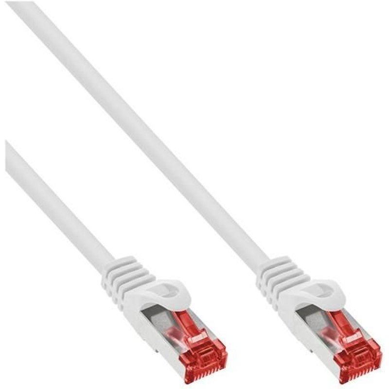 InLine - Cordon de raccordement - RJ-45 (M) pour RJ-45 (M) - 50 cm - Paire torsadée blindée (SSTP) - CAT 6 - moulé - blanc