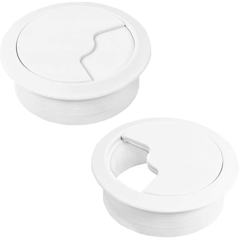 2pcs Bureau Grommet 60mm Ordinateur Grommet Pour Bureau Table Câble Tidy Plastique Wire