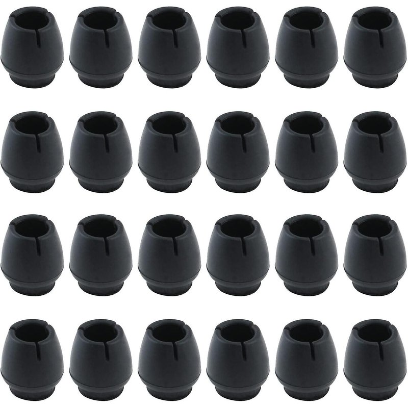 24pcs Coussinets De Meubles En Silicone Noir Avec Protecteurs En Feutre