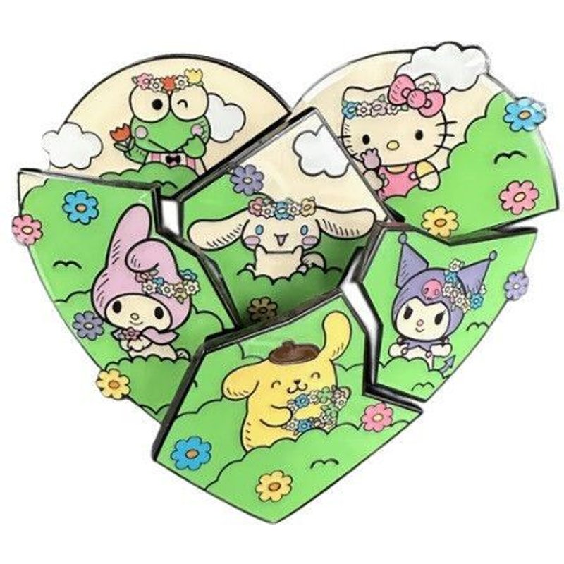 Pins Loungefly - Hello Kitty & Friends - Puzzle Couronne De Fleurs