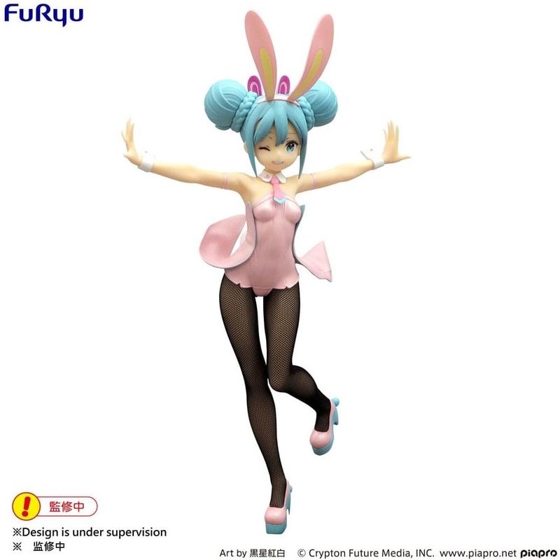 Hatsune Miku - Statuette Bicute Bunnies Wink Pearl Pink Color Ver. 30 Cm