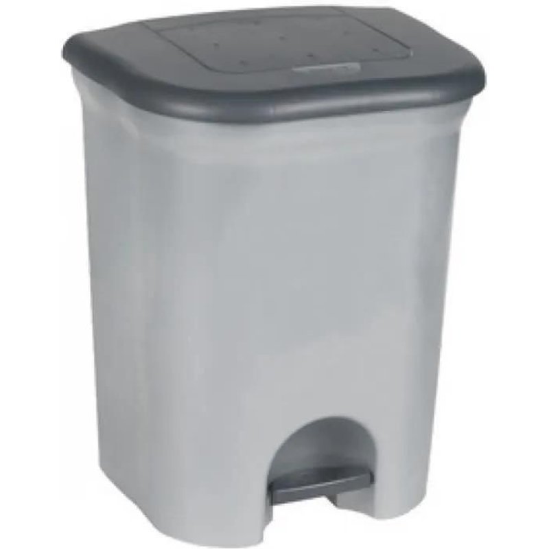 keeeper keeeper poubelle à pédale "torge", 2x 11 litre, argent