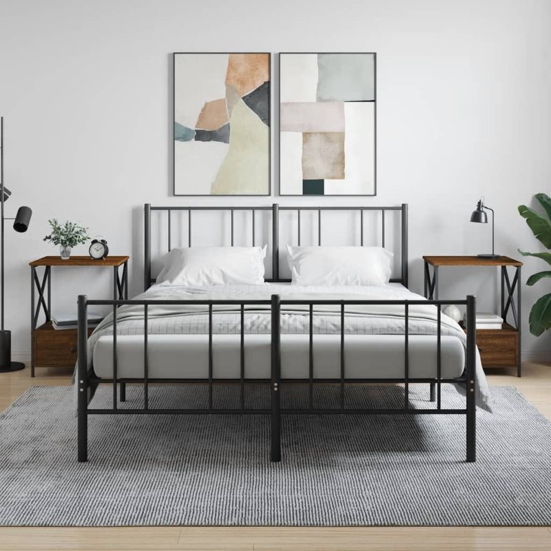 Vidaxl Tables De Chevet 2 Pcs Chêne Marron 50x41x65 Cm Bois Ingénierie