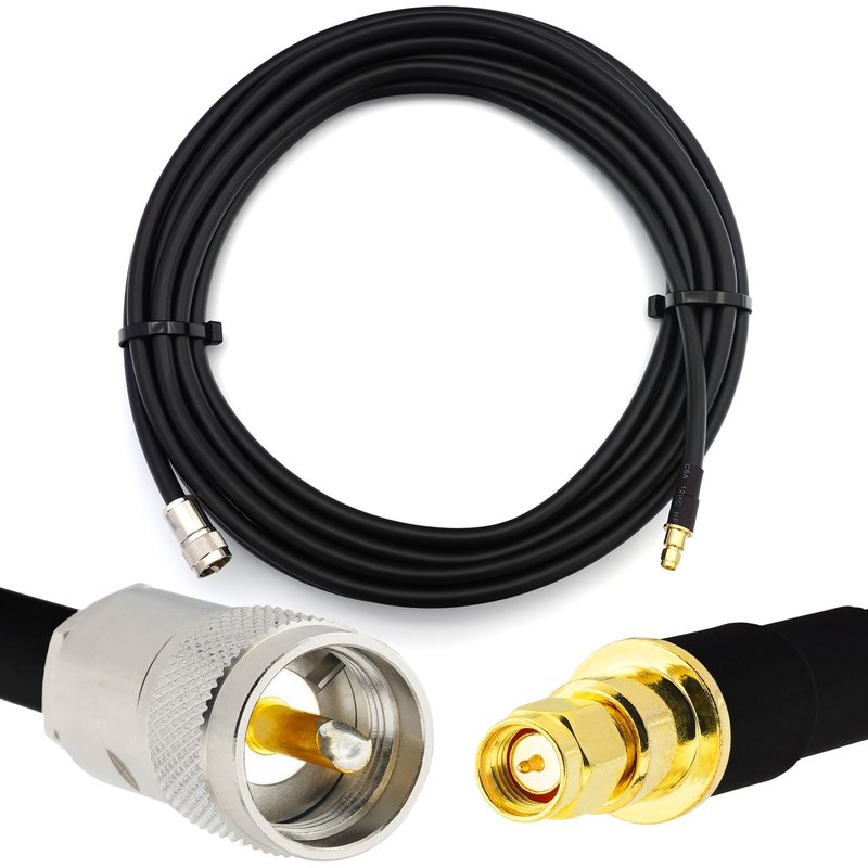40m SMA Male à PL259 UHF Câble coaxial CB RG214 Extension coaxiale UHF à SMA 50 Ohm - pour HAM, radio CB, Antenne, Compteur SWR, Radio Amateur, VHF