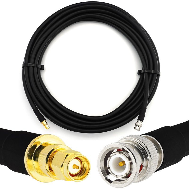 8m BNC Mâle à SMA Mâle Câble coaxial CB RG214 Extension coaxiale BNC a SMA 50 Ohm - pour HAM, radio CB, Antenne, Compteur SWR, Radio Amateur, UHF, VHF