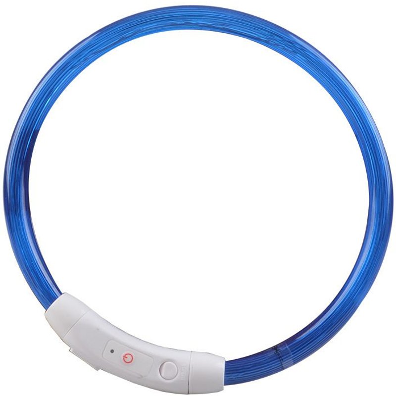 Collier Pour Chien Led Sécurité Collier Chien Led Chien Lumineux Rechargeable Usb - Collier Lumineux Et Confortable En Maille Souple Bleu