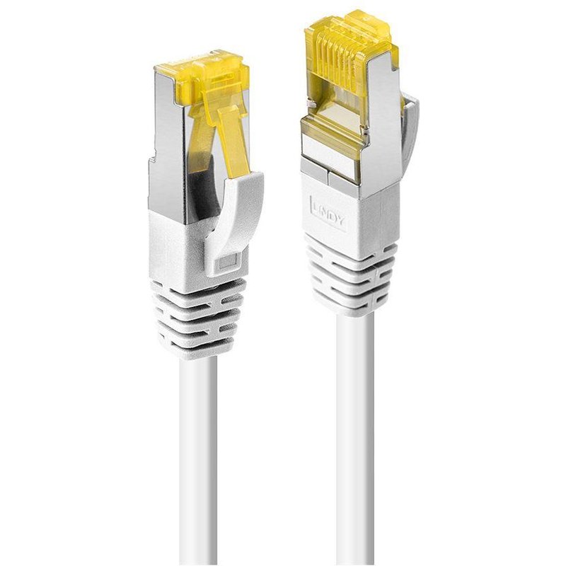 Lindy - Cordon de raccordement - RJ-45 (M) pour RJ-45 (M) - 50 cm - SFTP - CAT 7 (câble)/CAT 6a (connecteurs) - sans halogène, moulé - blanc