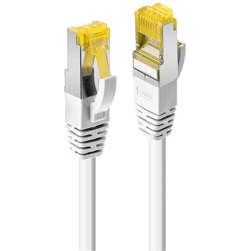 Lindy - Cordon de raccordement - RJ-45 (M) pour RJ-45 (M) - 2 m - SFTP - CAT 7 (câble)/CAT 6a (connecteurs) - sans halogène, moulé - blanc