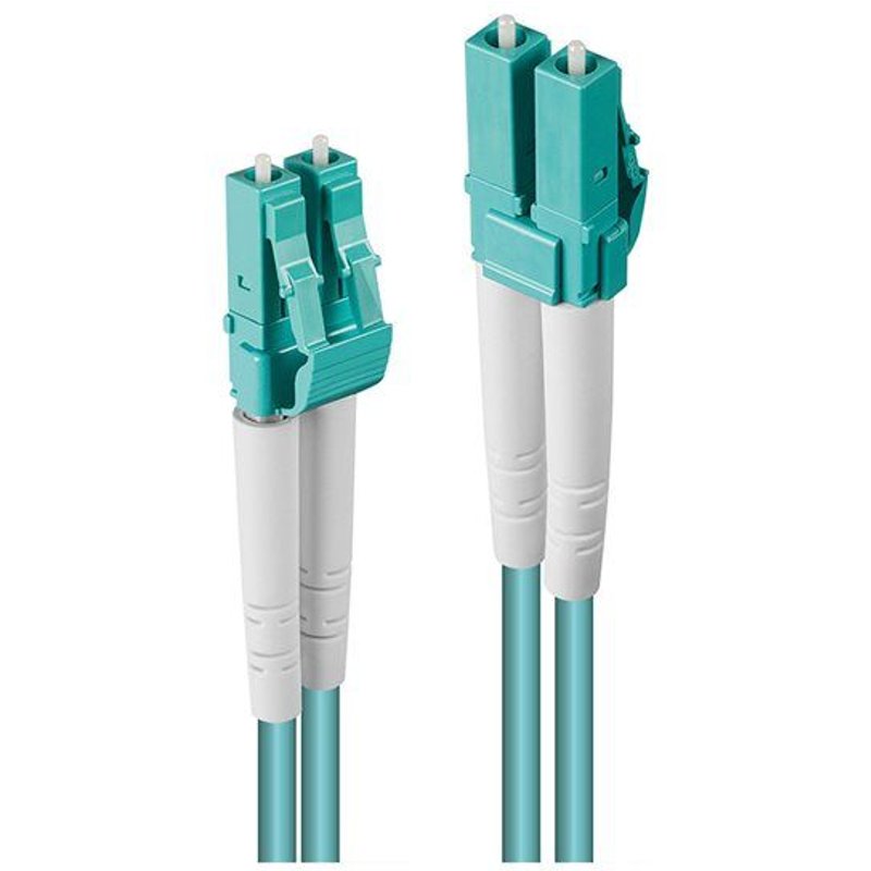 Lindy - Cordon de raccordement - LC multi-mode (M) pour LC multi-mode (M) - 2 m - fibre optique - duplex - 50 / 125 microns - OM3 - sans halogène