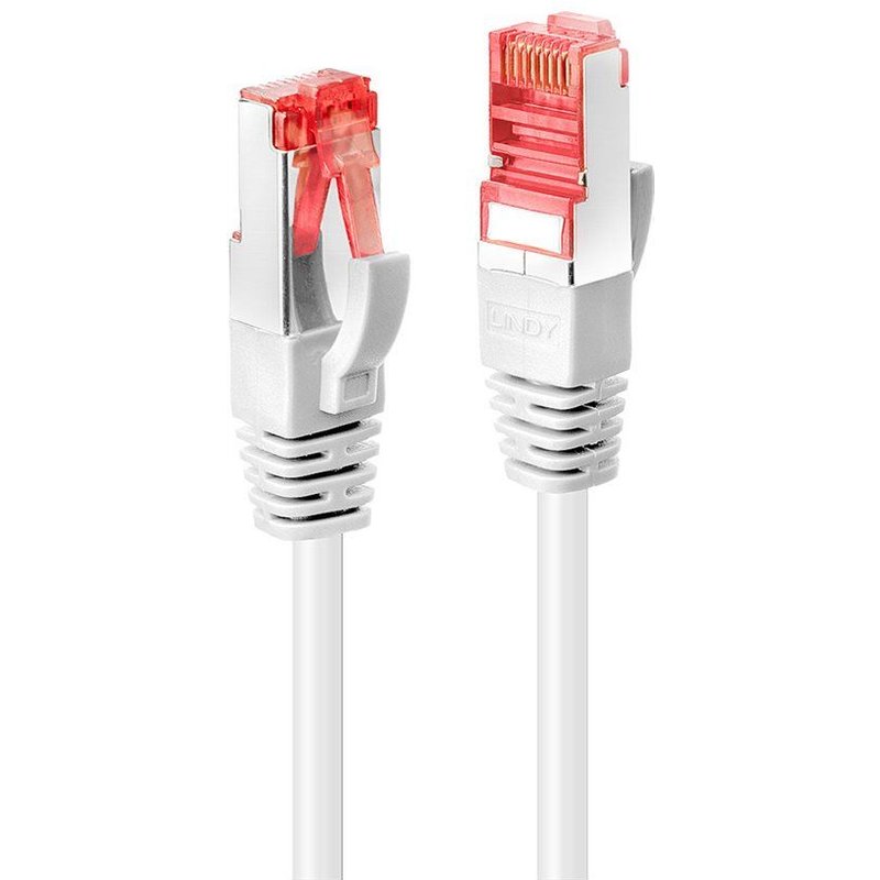 Lindy - Cordon de raccordement - RJ-45 (M) pour RJ-45 (M) - 2 m - SFTP, PiMF - CAT 6 - sans crochet - blanc