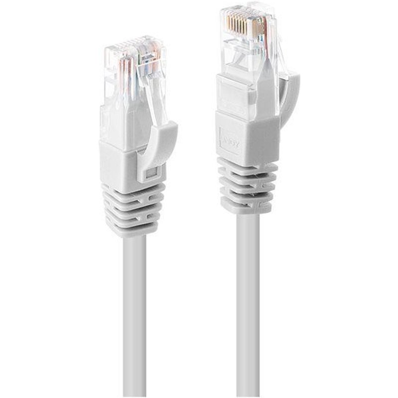 Lindy - Cordon de raccordement - RJ-45 (M) pour RJ-45 (M) - 1 m - UTP - CAT 6 - moulé, sans crochet, bloqué - blanc