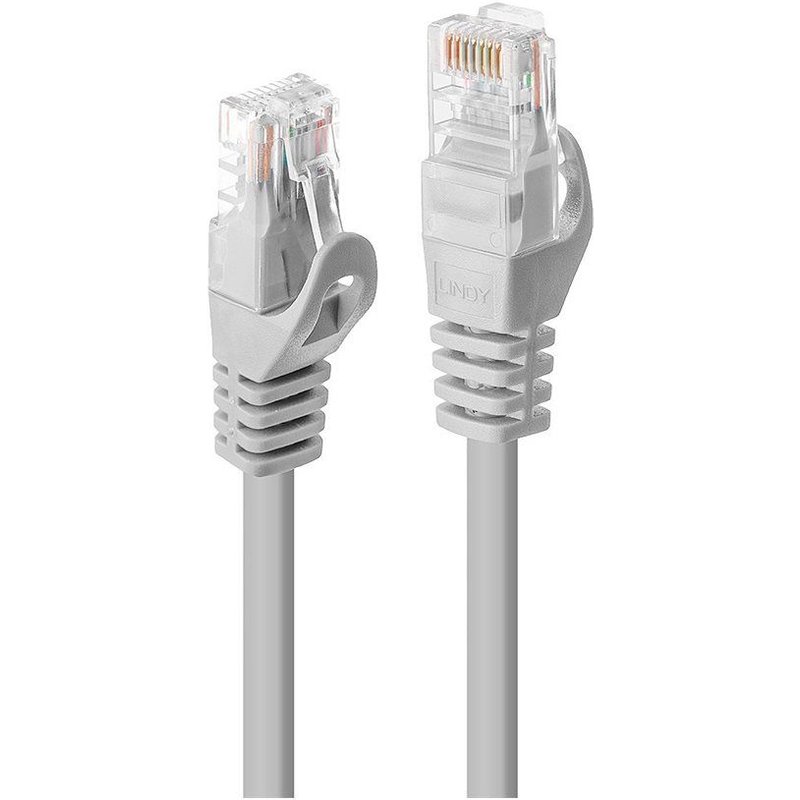 Lindy Basic - Cordon de raccordement - RJ-45 (M) pour RJ-45 (M) - 10 m - UTP - CAT 6 - moulé, sans crochet - gris