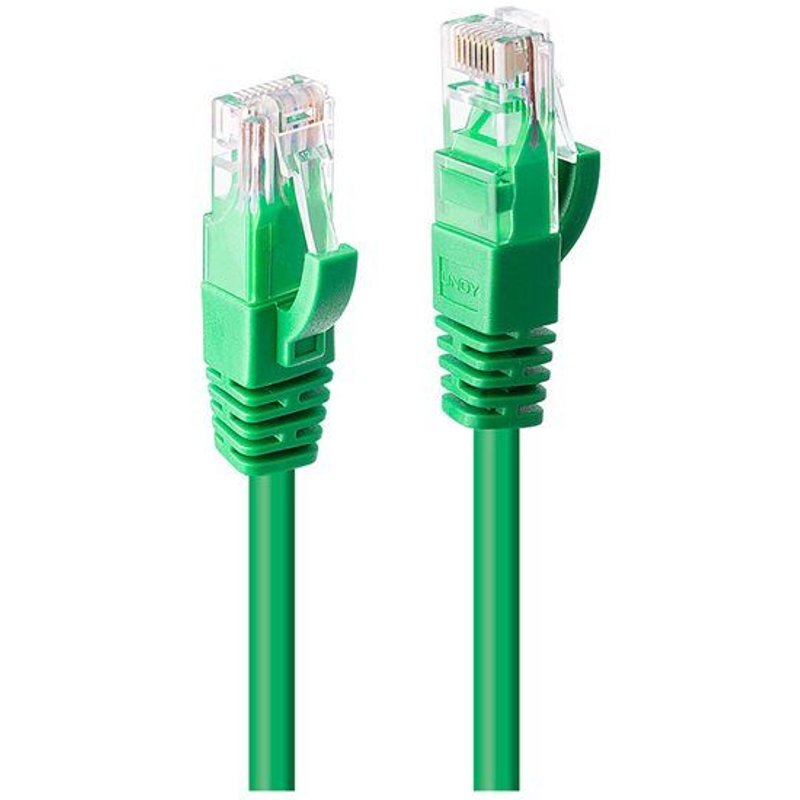 Lindy - Cordon de raccordement - RJ-45 (M) pour RJ-45 (M) - 50 cm - UTP - CAT 6 - moulé, sans crochet, bloqué - vert