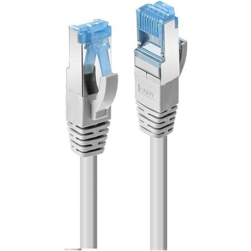 Lindy - Cordon de raccordement - RJ-45 (M) pour RJ-45 (M) - 20 m - SFTP, PiMF - CAT 6a - sans halogène, sans crochet - gris