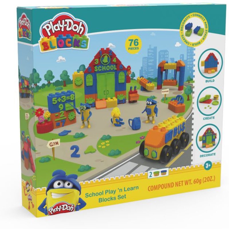 Play-Doh Blocks Play-Doh Blocks - Coffret École - 76 Pcs