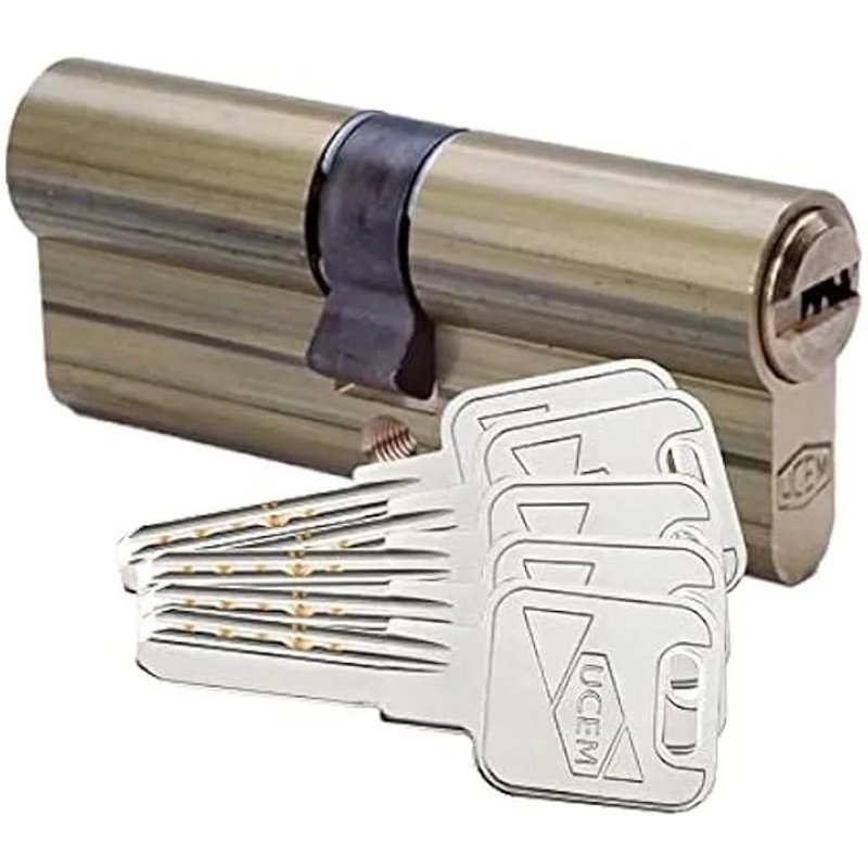 Cylindre de sécurité - UCEM - 2000S2LP3338LL - Laiton - Profil européen - Leva longue