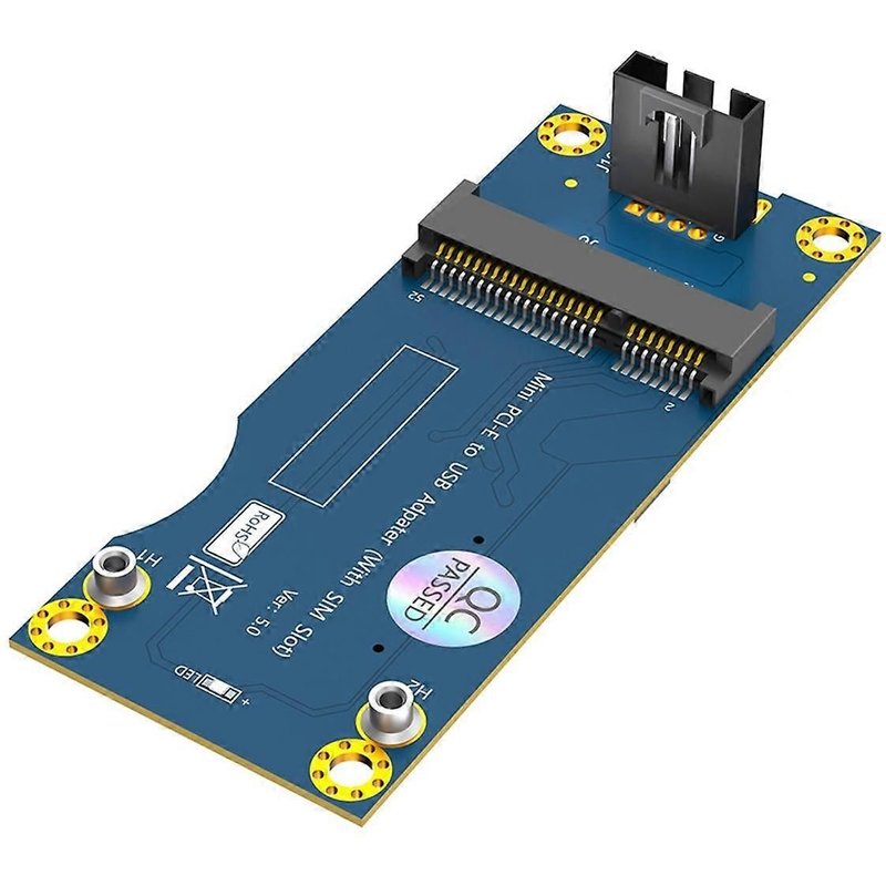 Adaptateur Mini PCI-E vers USB 2.0 avec emplacement pour carte SIM pour module WWAN/LTE