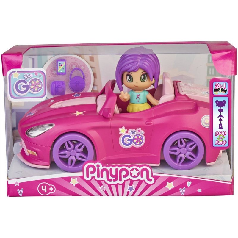 Pinypon Pinypon - Let's Go Voiture Avec Figurine Et Acc
