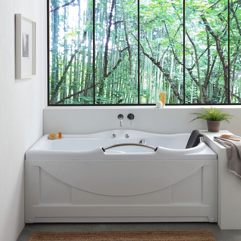 BAIGNOIRE BALNÉO RECTANGULAIRE À DROITE DILETTA