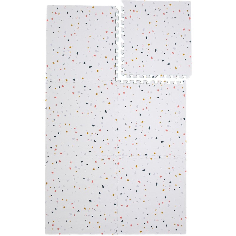 Tapis De Jeu Enfant Puzzle Terrazzo Rose