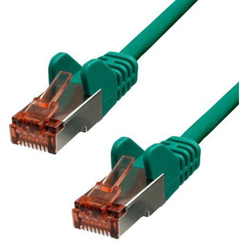 ProXtend - Cordon de raccordement - RJ-45 (M) pour RJ-45 (M) - 1.5 m - 5.8 mm - paire torsadée écrantée (F/UTP) - CAT 6 - moulé, sans crochet, bloqué - vert