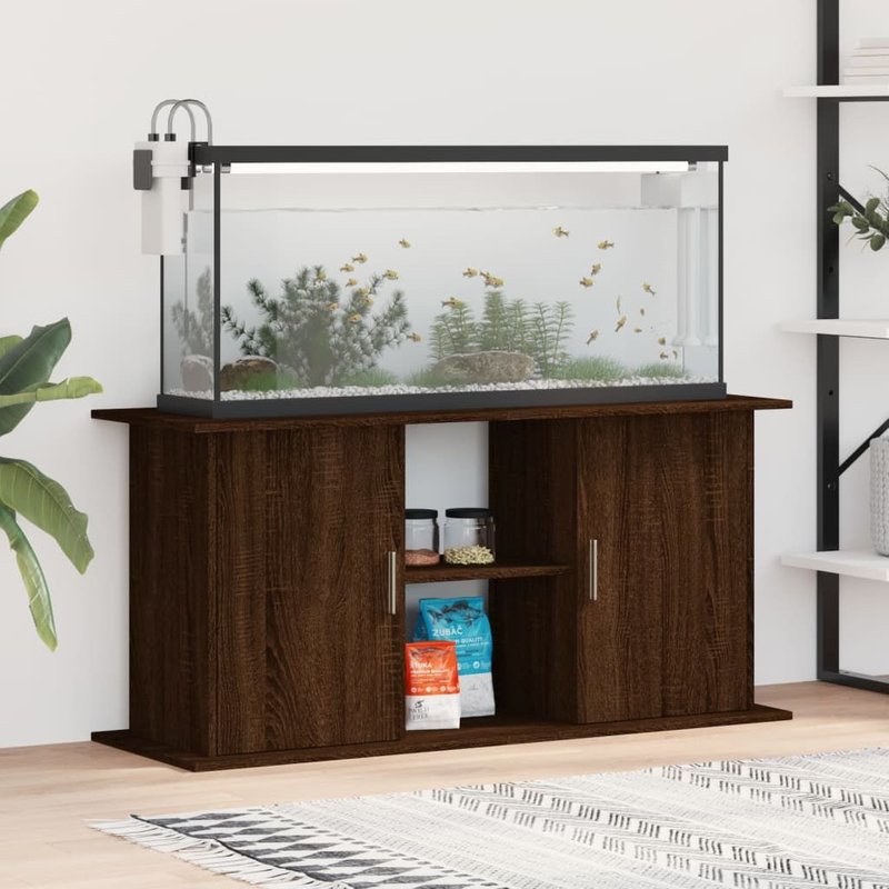 Vidaxl Support D'aquarium ChĂȘne Marron 121x41x58 Cm Bois D'ingĂ©nierie