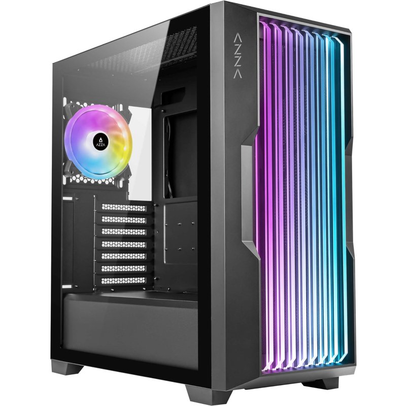CSAZ 520BG Boitier Moyen Tour ATX Azza Guardian RGB avec panneau vitré (Noir)