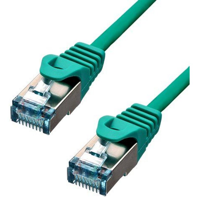 ProXtend - Cordon de raccordement - RJ-45 (M) pour RJ-45 (M) - 1.5 m - 6 mm - SFTP, PiMF - CAT 6a - IEEE 802.3at - sans halogène, moulé, sans crochet, bloqué - vert