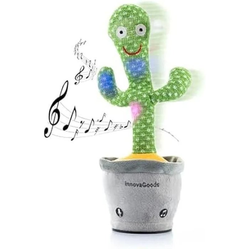 Jouet - Innovagoods - Cactus Danseur Et Parlant - Rechargeable - Musique Led Multicolore - 120 Chansons