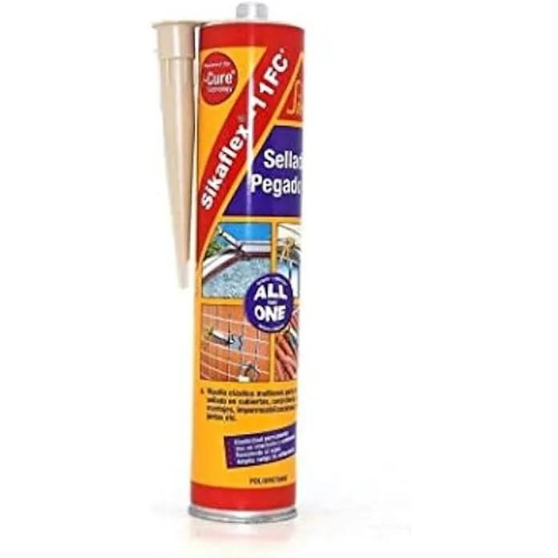 Sikaflex 11 FC Purform - Mastic adhésif multi-usages, joint et colle, mastic polyuréthane multi-supports, intérieur et extérieur,
