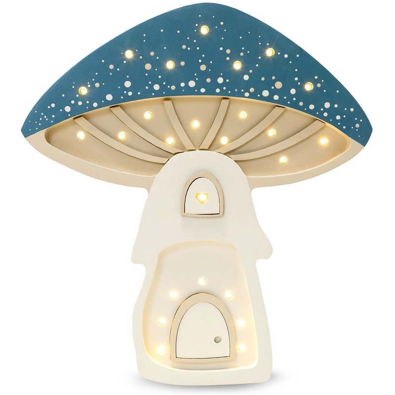 Lampe Veilleuse Maison Champignon Bleu