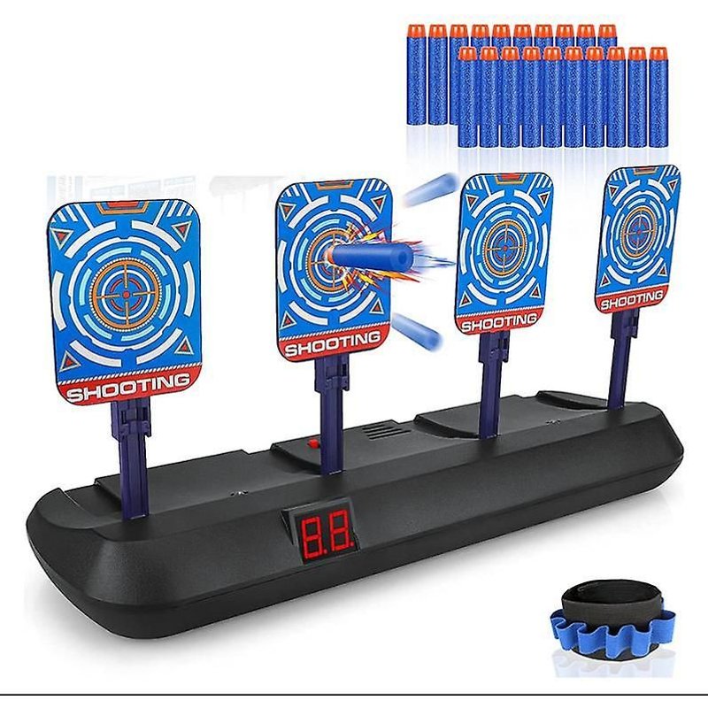 Kcbbe Cible Pour Nerf Cible De Tir De Jeu Automatique Avec Effet Lumineux Et Sonore Pour Nerf N-Strike Elite/Fortnite/Mega/Rival Toy Gun Enfants Cadeau D'anniversaire Garçon