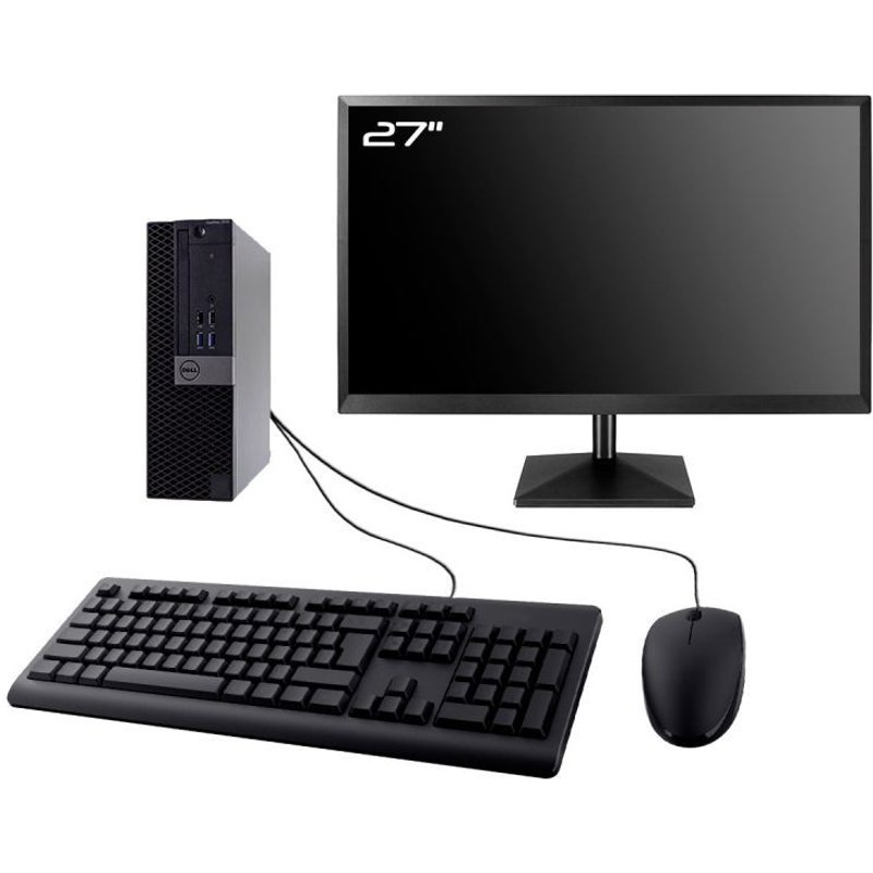 PC Dell 3040 SFF Ecran 27" Intel I7-6700 RAM 16Go SDD 4To HDMI Wifi W11